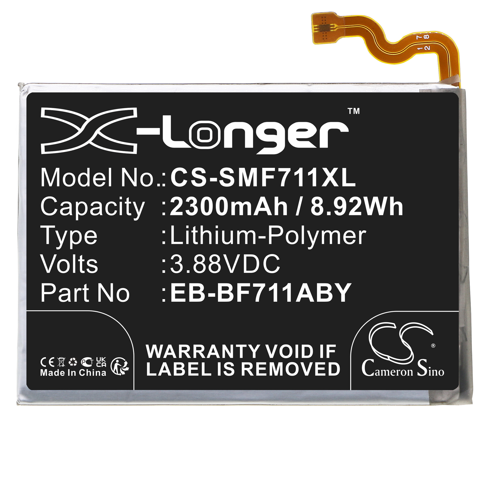 Samsung Galaxy Z Flip 3 M-F711R4 Replacement Battery 2300mAh
