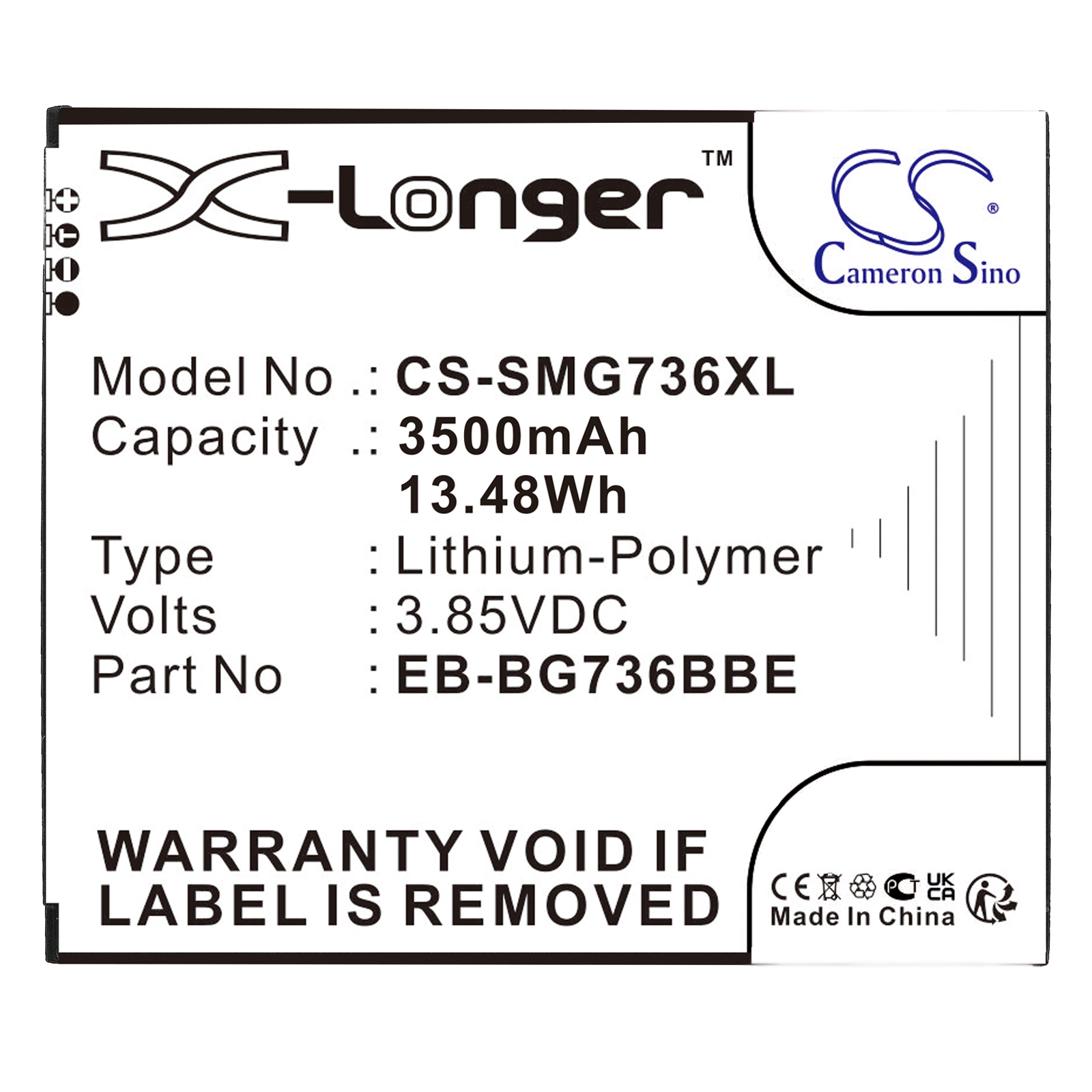 Samsung Galaxy Xcover 6 Pro Replacement Battery 3500mAh