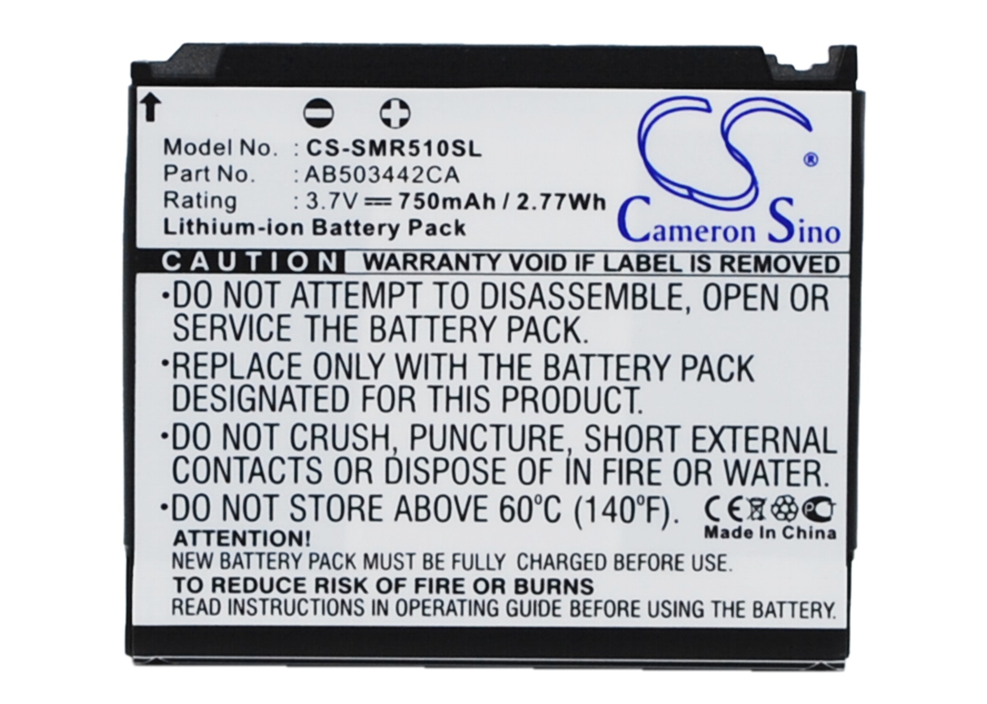 Samsung SCH-R500 SCH-R510 Replacement Battery 750mAh