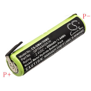 Colgate Omron ProClinical A1500 GP75AAH2A1H Toothbrush Replacement Battery 600mAh