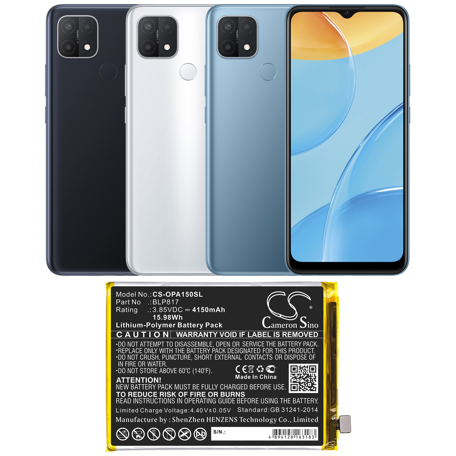 OPPO BLP817 Replacement Battery 4150mAh