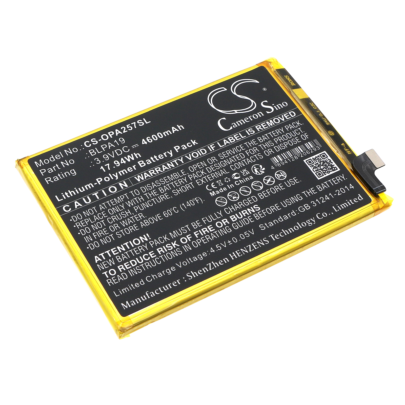 CPH2577 BATTERY OPPO A58 BLPA19 Replacement Battery 5000mAh