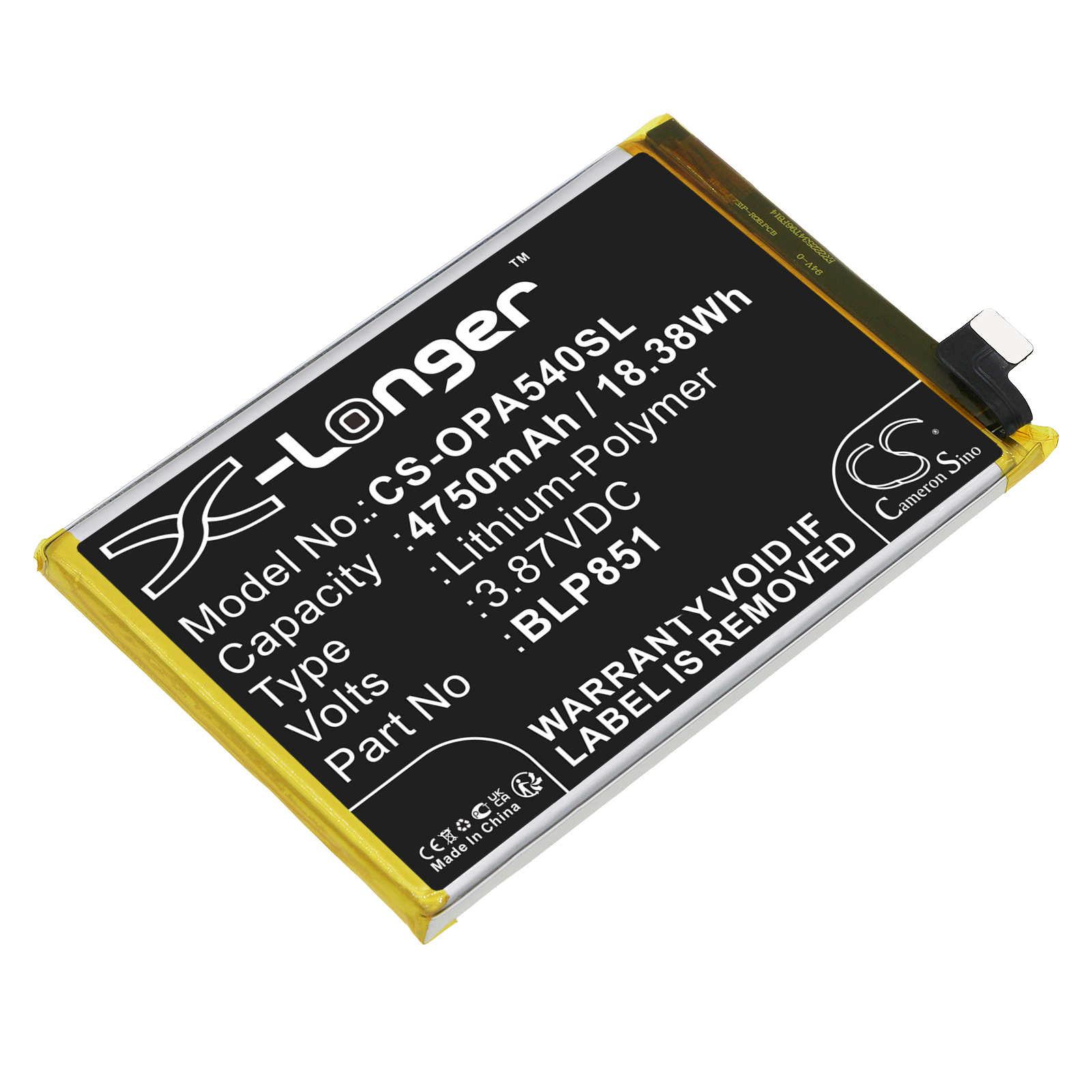 BLP 851 OPPO A54 5G A74 5G CHP2179 Replacement Battery
