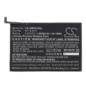 Samsung WT-S-W11 Tablet Replacement Battery 6800mAh