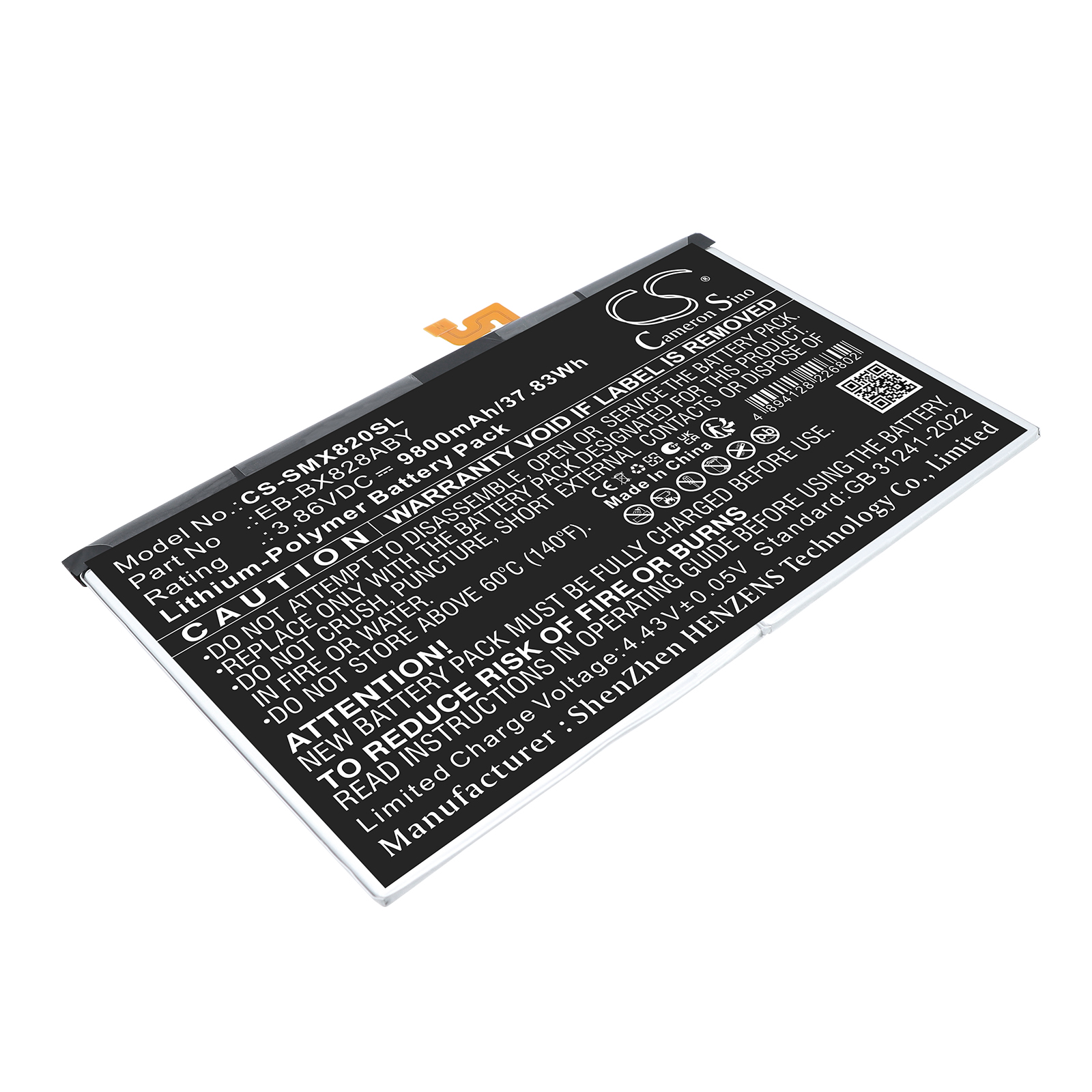 Samsung EB-BX828ABE Tablet Replacement Battery 3.86V 9800mAh