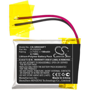 Shark 550R PL552025 Flashlight Replacement Battery 190mAh