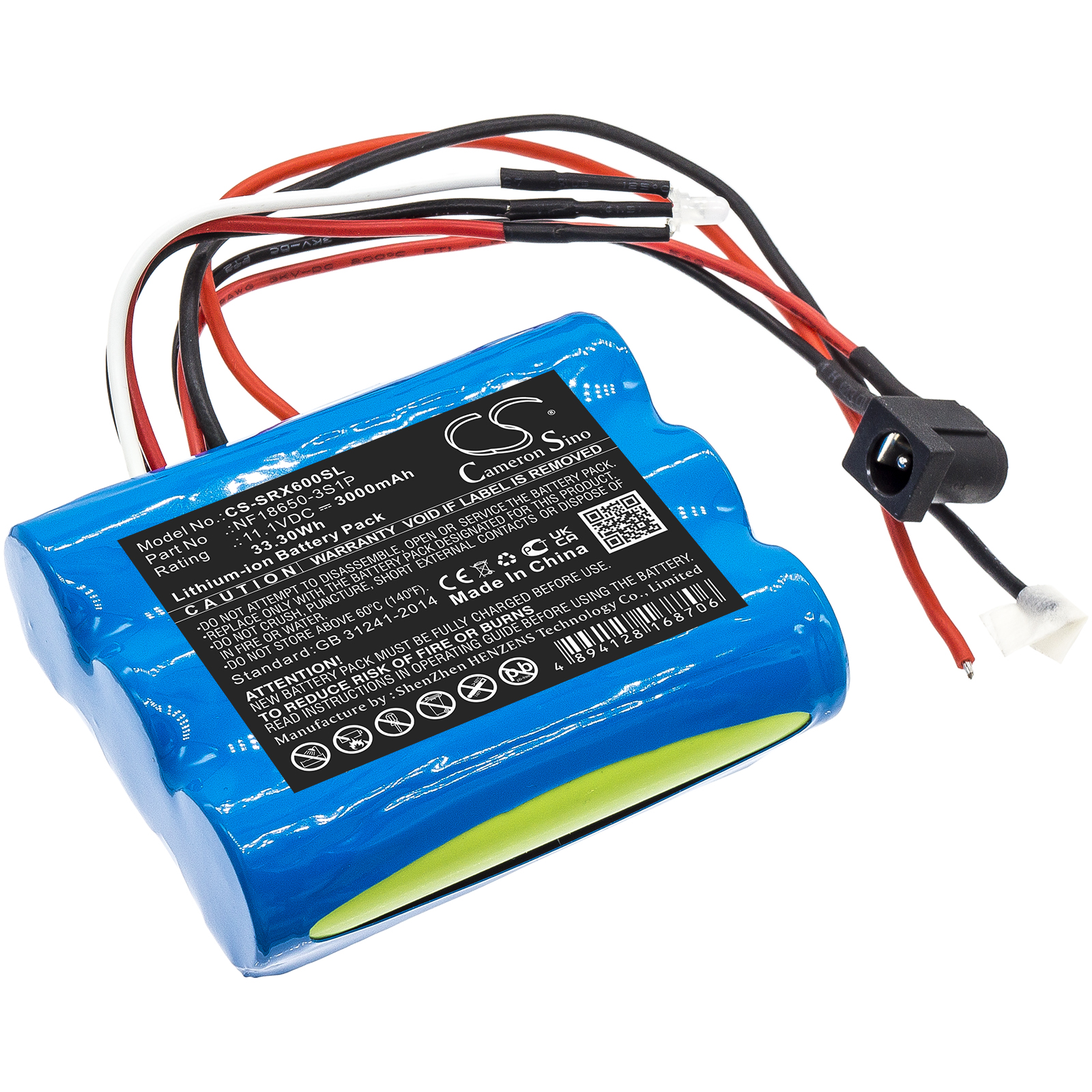 Sherpa SX-LIS06B NF18650-3S1P Replacement Battery 3000mAh