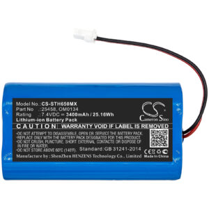 SurgiTel Eclipse EHL65 EHL-65 Odyssey Analog 25458 Replacement Battery 3400mAh