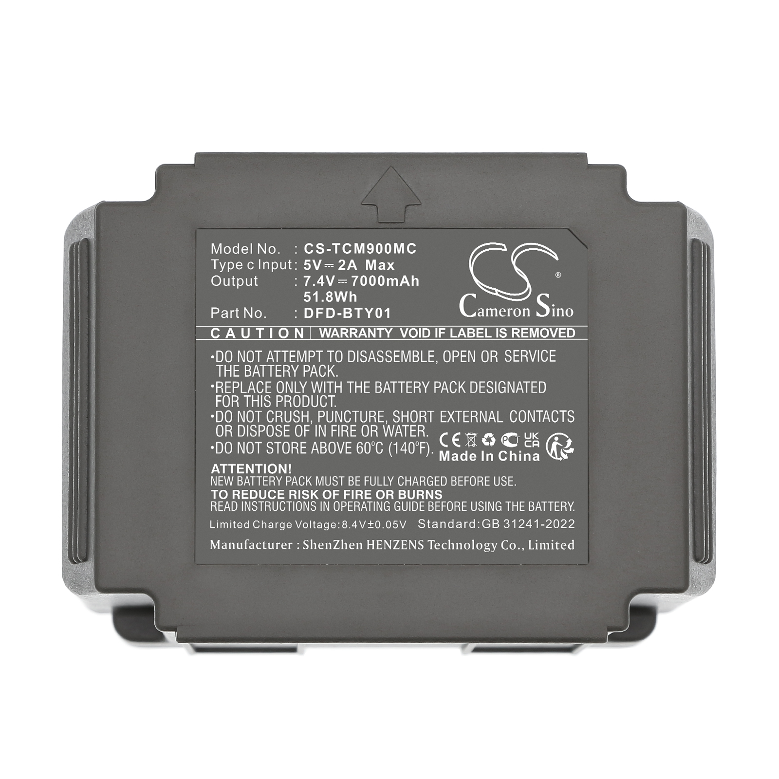 Tactacam Defend DFD-BTY01 EM9 Replacement Battery 7000mAh