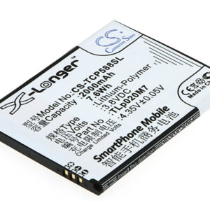 TCL P588 TLp020M7 Mobile/SmartPhone Replacement Battery 2000mAh