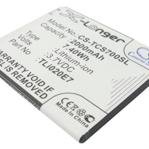 TCL J620 S700T TLi020B2 TLi020D2 Replacement Battery 2000mAh