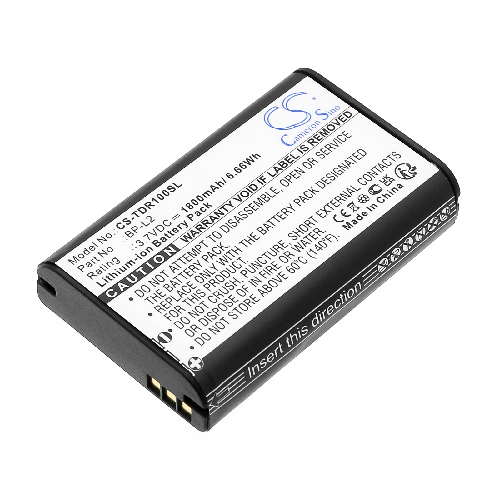 Tascam DR-1 GT-R1 BP-L2 Recorder Replacement Battery 1800mAh