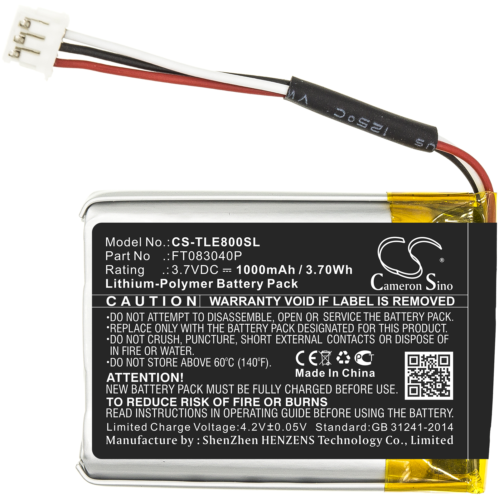 Turtle Beach Elite 800 FT083040P Replacement Battery 1000mAh