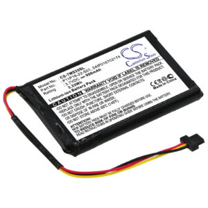 TomTom 4ET0.002.07 Start XL P11P16-22-S01 GPS/Navigator Replacement Battery 900mAh