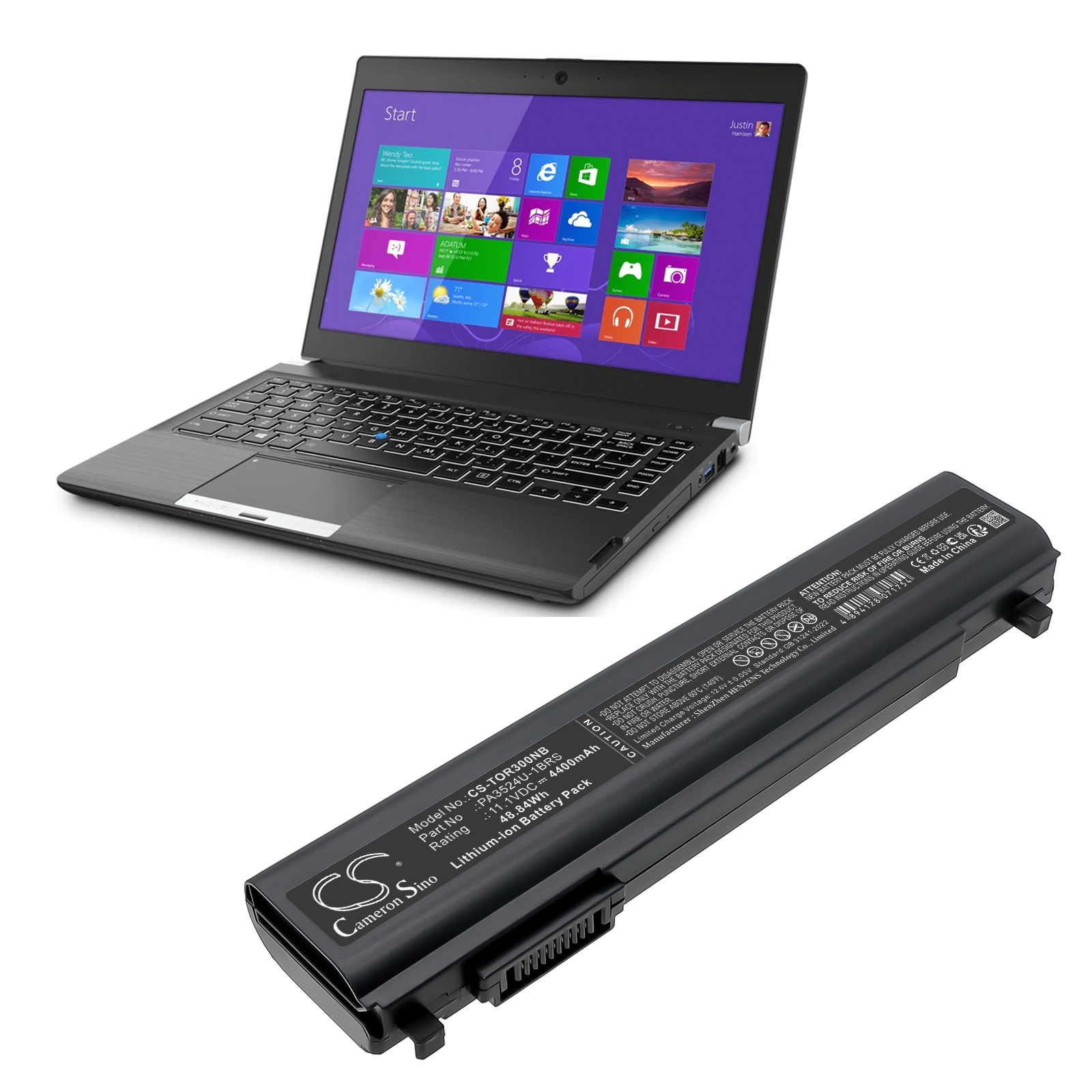 Toshiba Portege R30 PA3524U-1BAS Replacement Battery 4400mAh