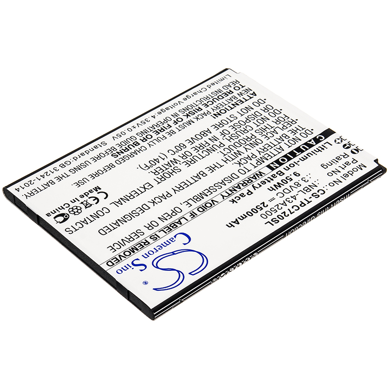 Neffos C7s TP7051A TP7051C TP-Link Neffos C7s Replacement Battery 2500mAh