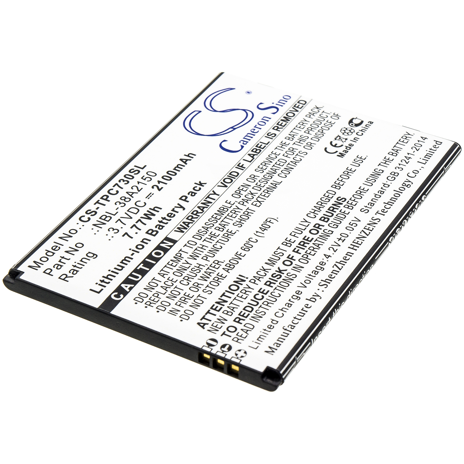 Neffos TP-Link Neffos C7 Lite Replacement Battery 2100mAh
