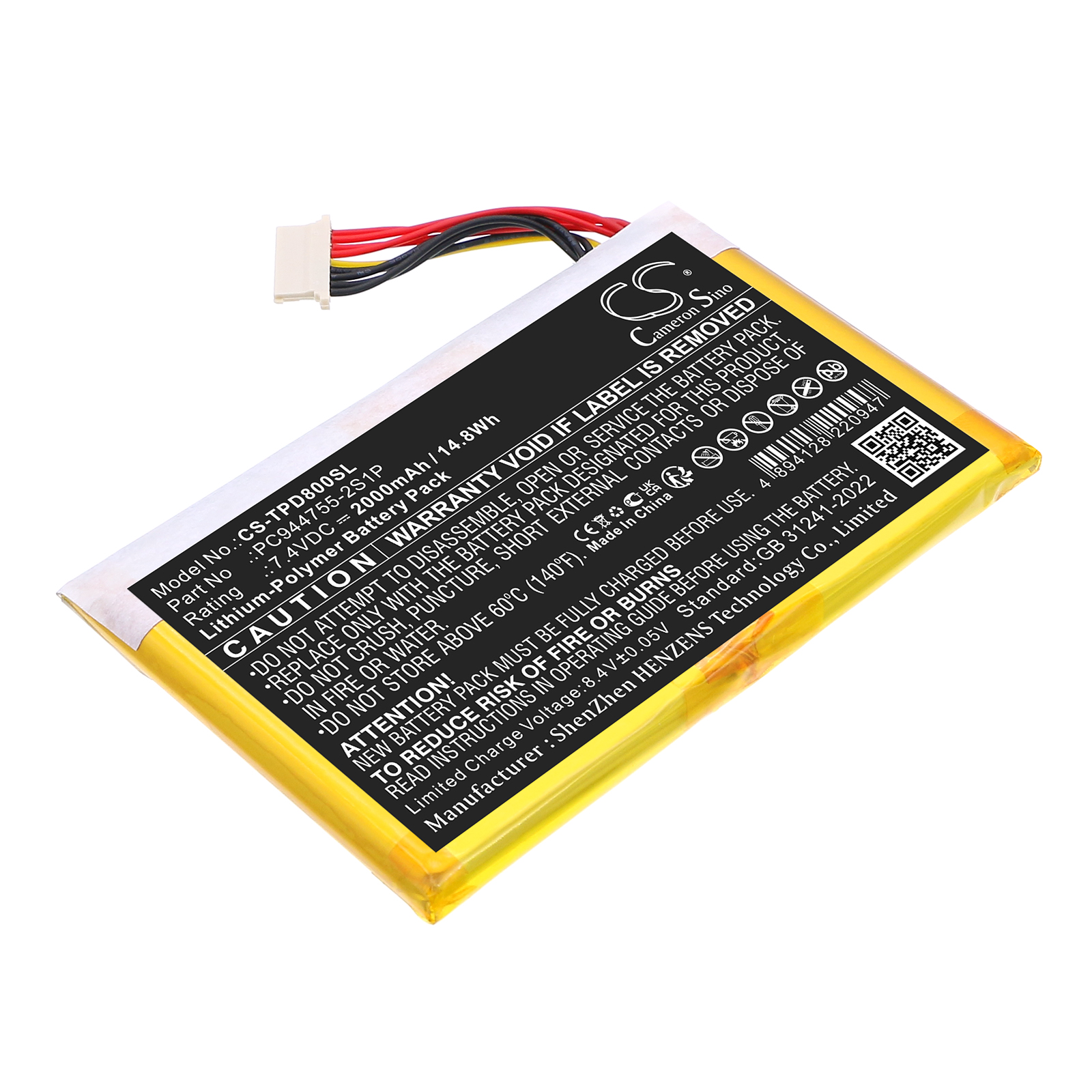 Topdon AD800BT ArtiDiag800BT Replacement Battery 7.4V 2000mAh