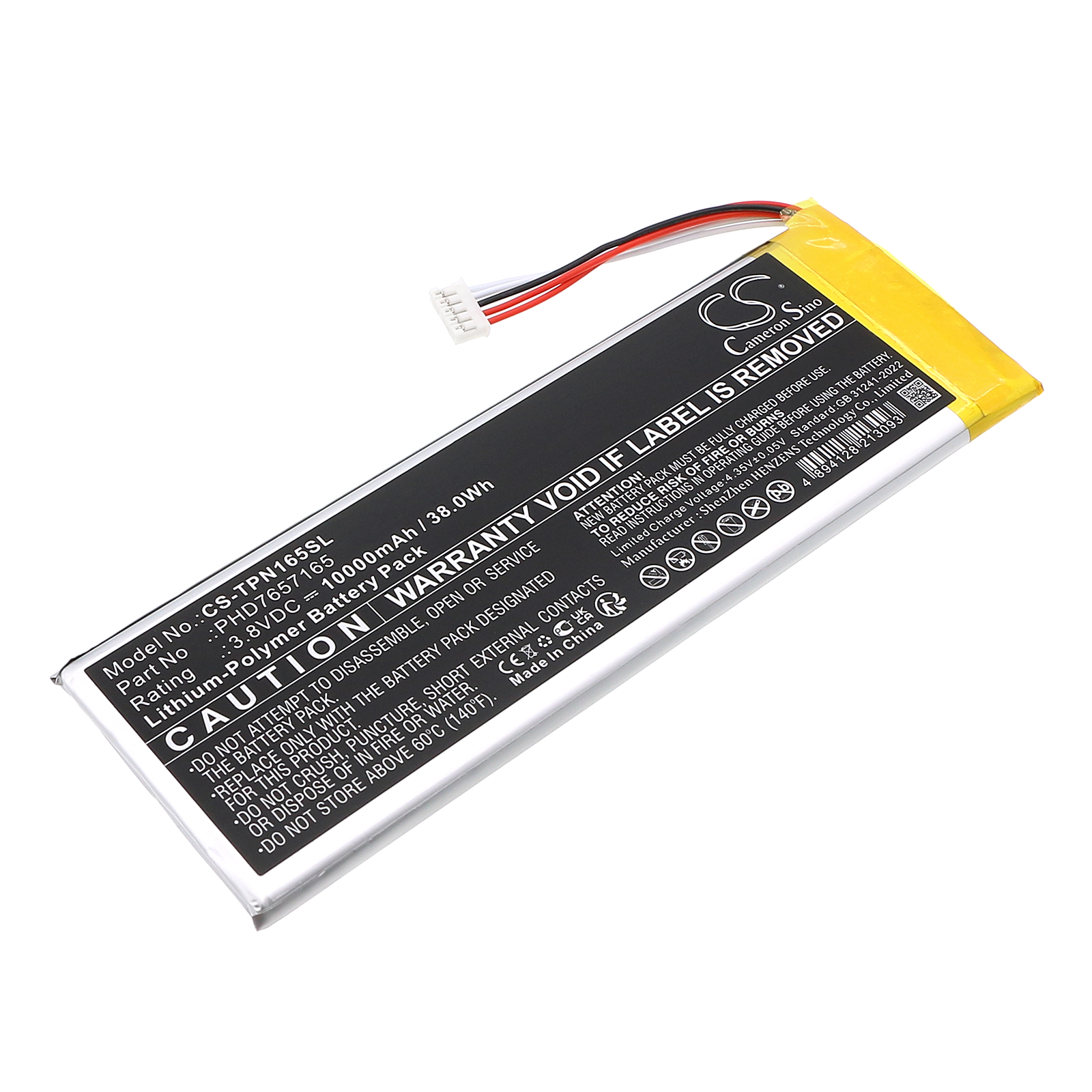 Topdon PHD7657165 Replacement Battery 10000mAh