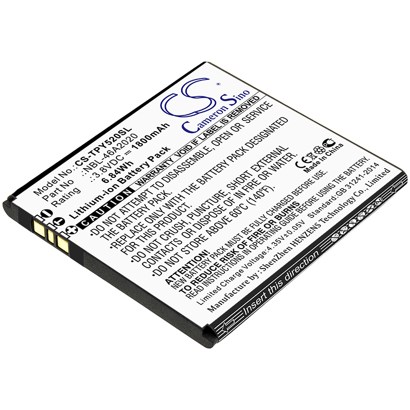 Neffos TP-Link Neffos Y5L Replacement Battery 1800mAh