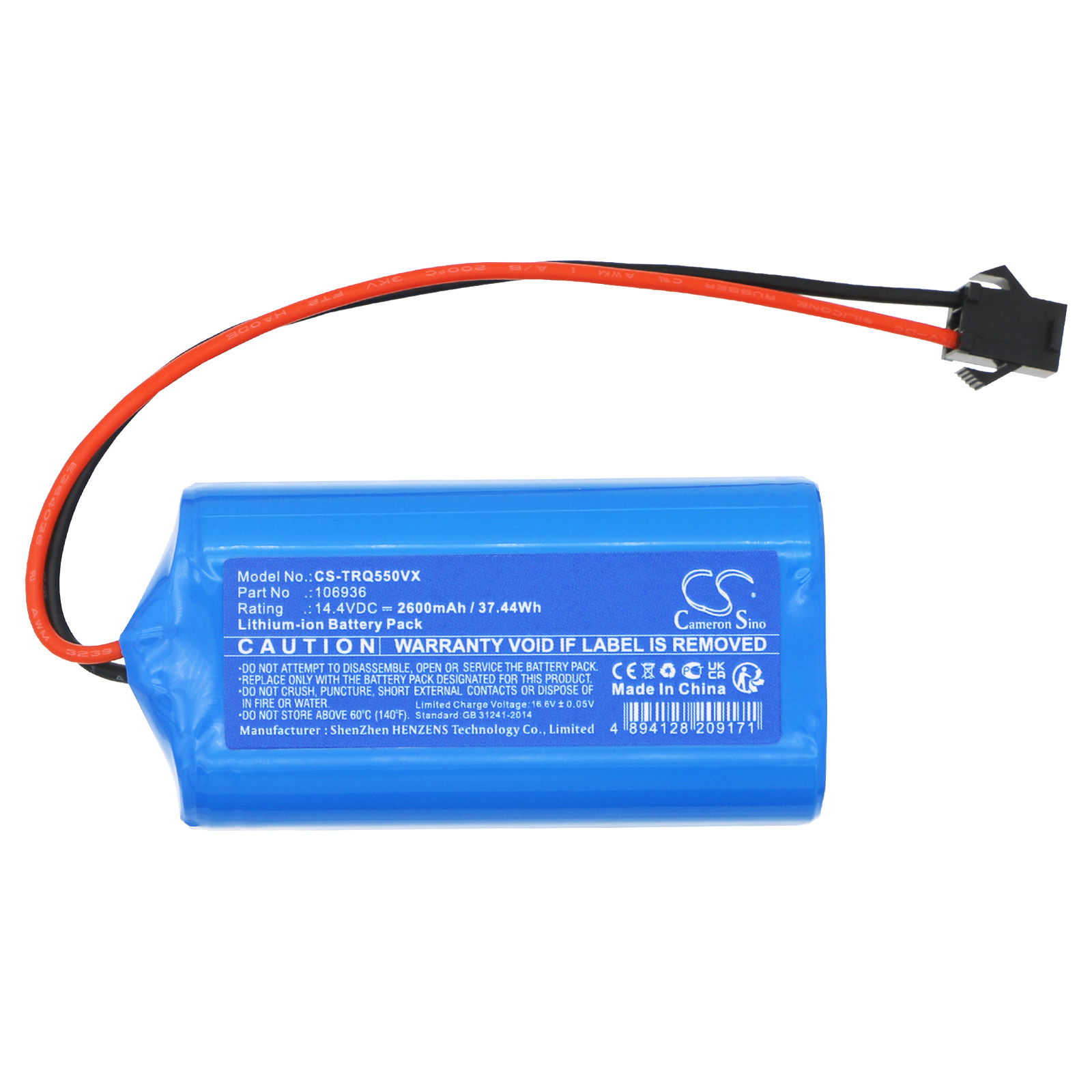 lubluelu Tesla 106936 Vacuum Replacement Battery 2600mAh