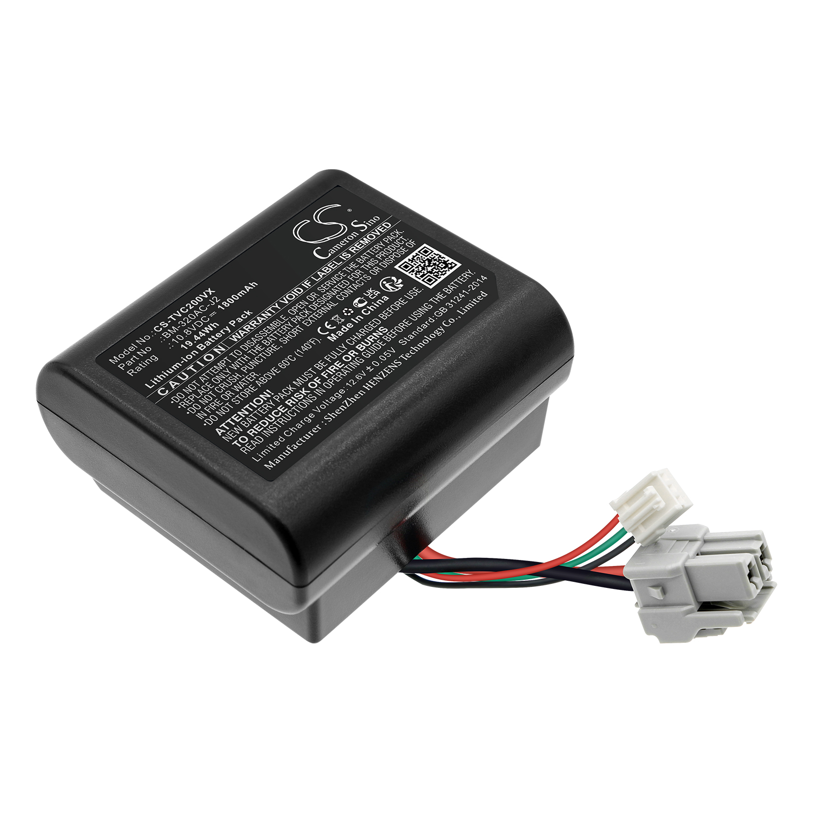 Toshiba VC-CLS1 VC-CLS2 Vacuum Replacement Battery 1800mAh