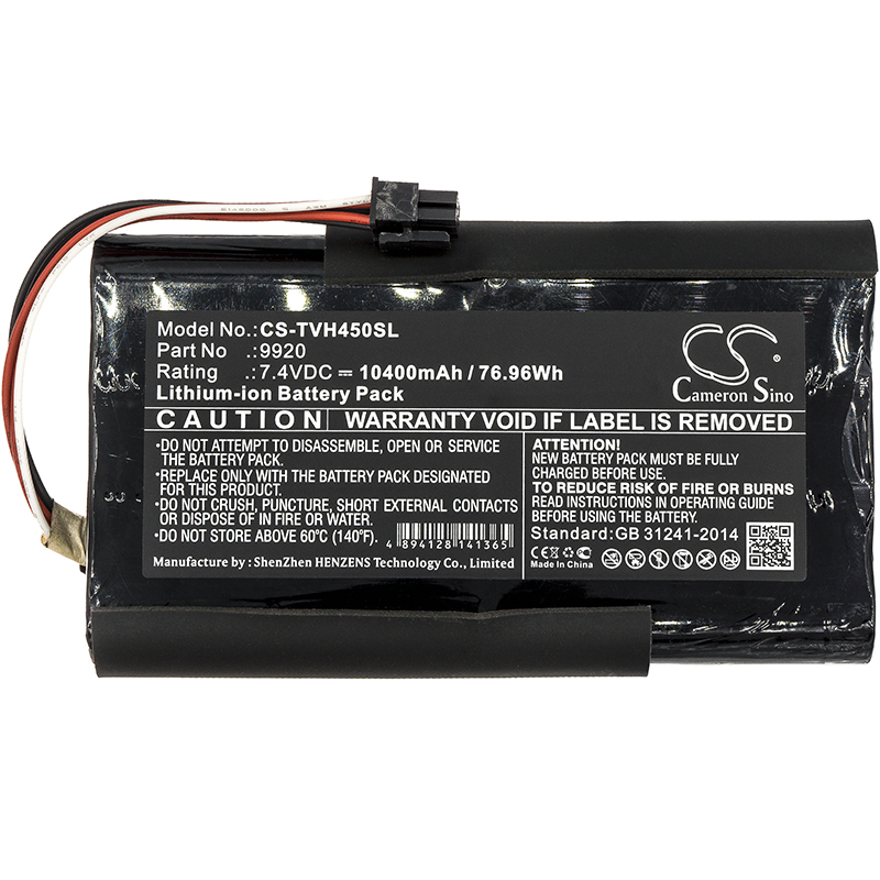 Televes H45 H60 2ICR18/65-4x088 9920 Replacement Battery 10400mAh