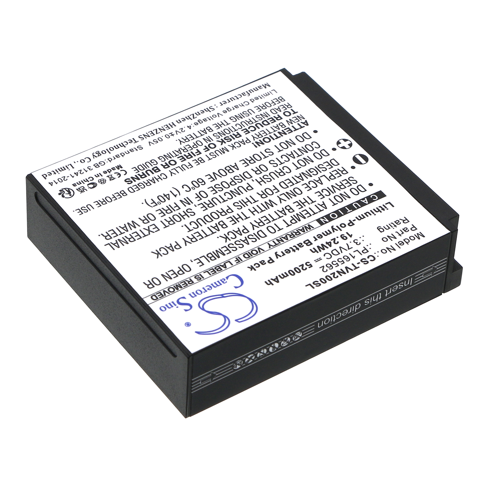 Replaces battery for TwoNav Aventura 2, 5200mAh