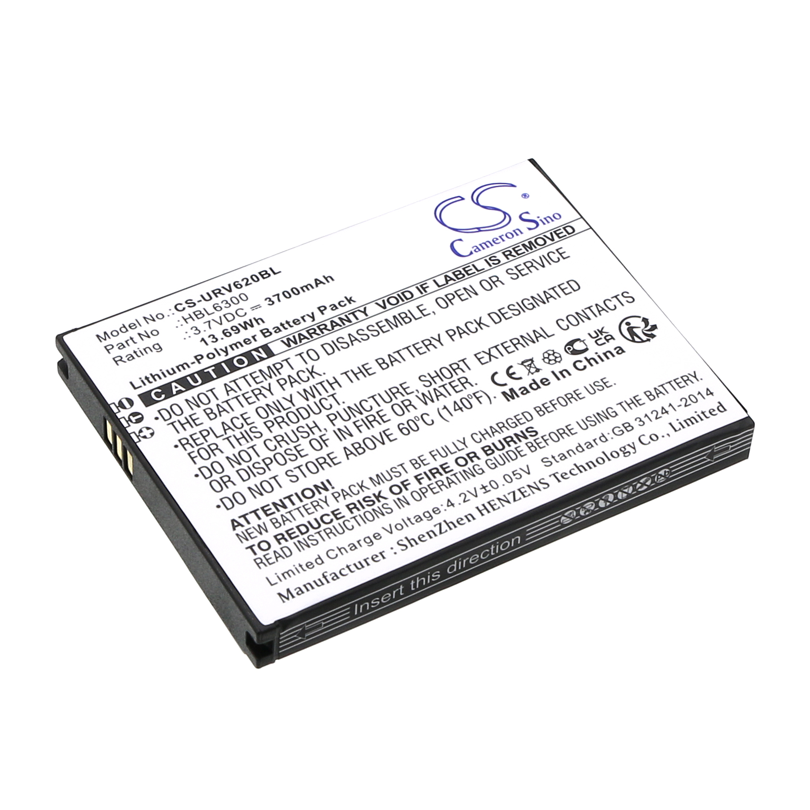 Urovo i6200 HBL6300 Barcode Scanner Replacement Battery 3700mAh
