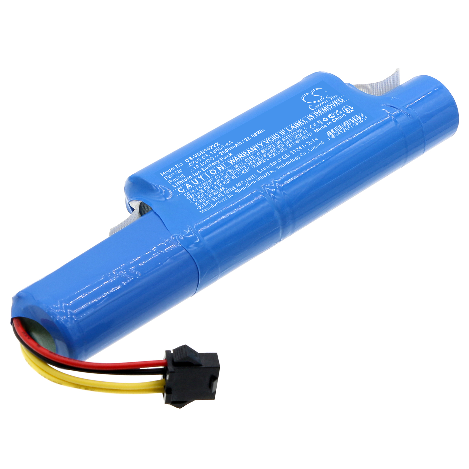 Vileda VR 102 Vacuum Replacement Battery 10.8V 2600mAh