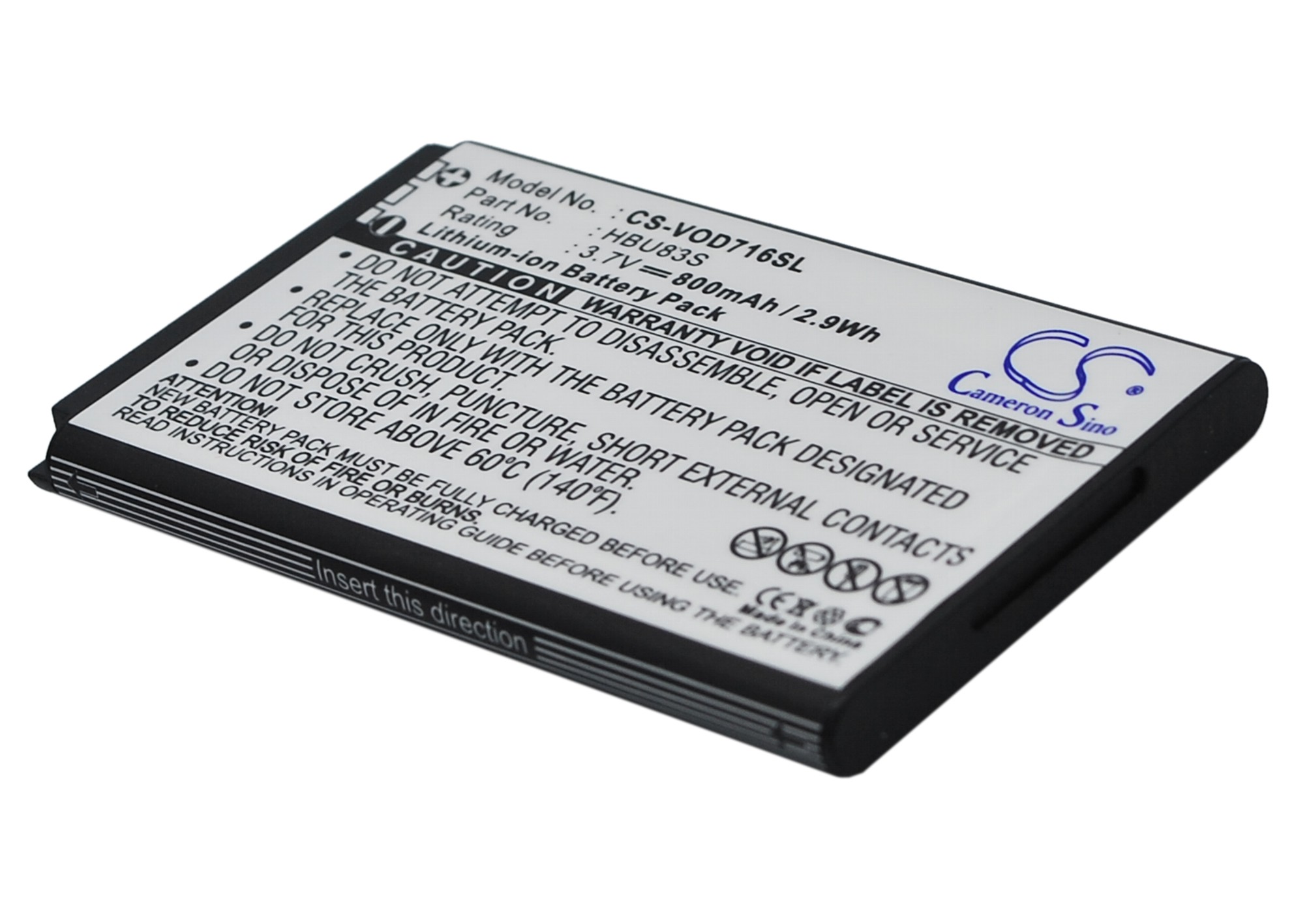 Vodafone 715 716 HBU83S Replacement Battery 800mAh