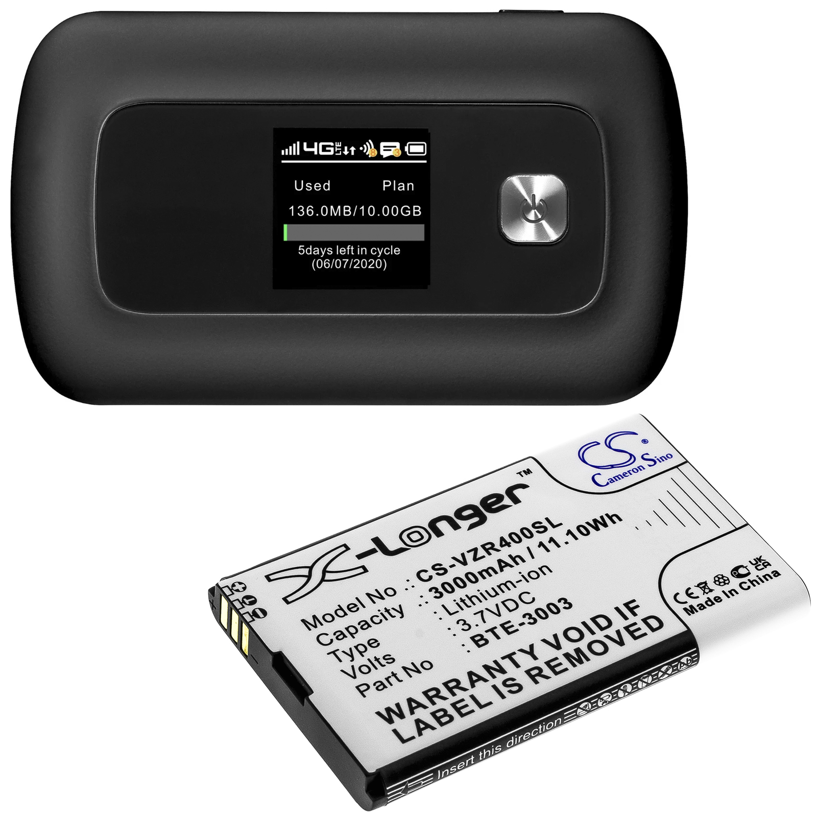KAJEET RC400L Replacement Battery 3000mAh