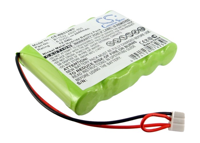 Welch-Allyn 4500-505 B11532 Replacement Battery 2000mAh