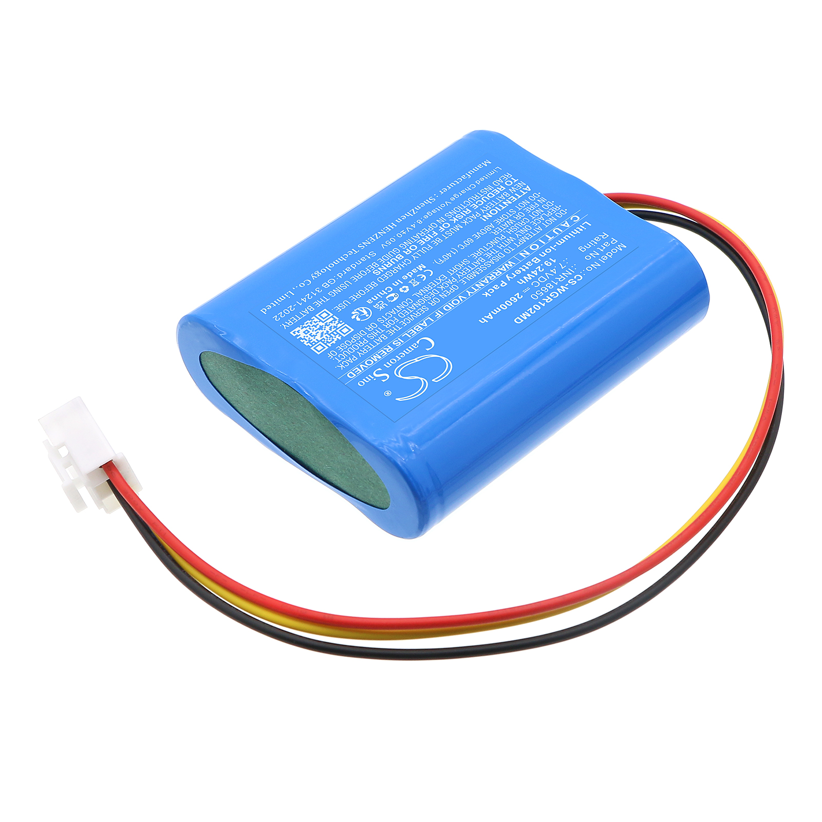 WEGO WGI-1020 INR18650 Medical Replacement Battery 7.4V 2600mAh