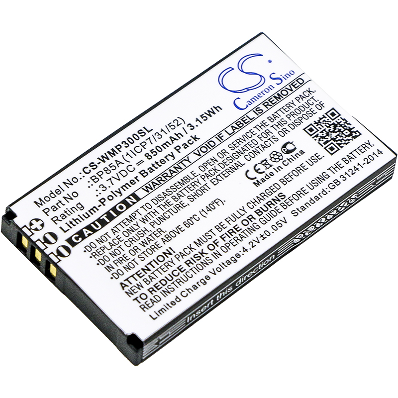 WM Systems WMP 300 WMP-300 Replacement Battery 850mAh