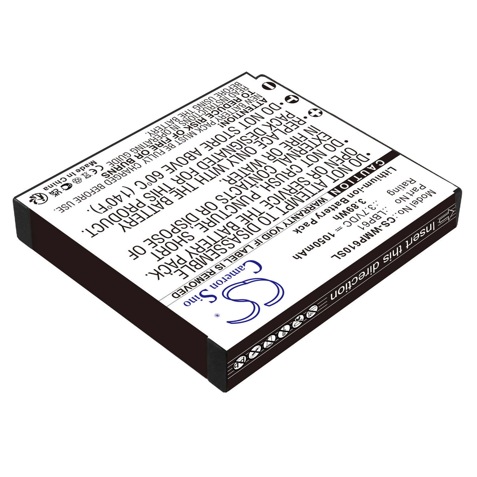 Wisycom MRP61 Transmitter LBP61 Replacement Battery 1050mAh