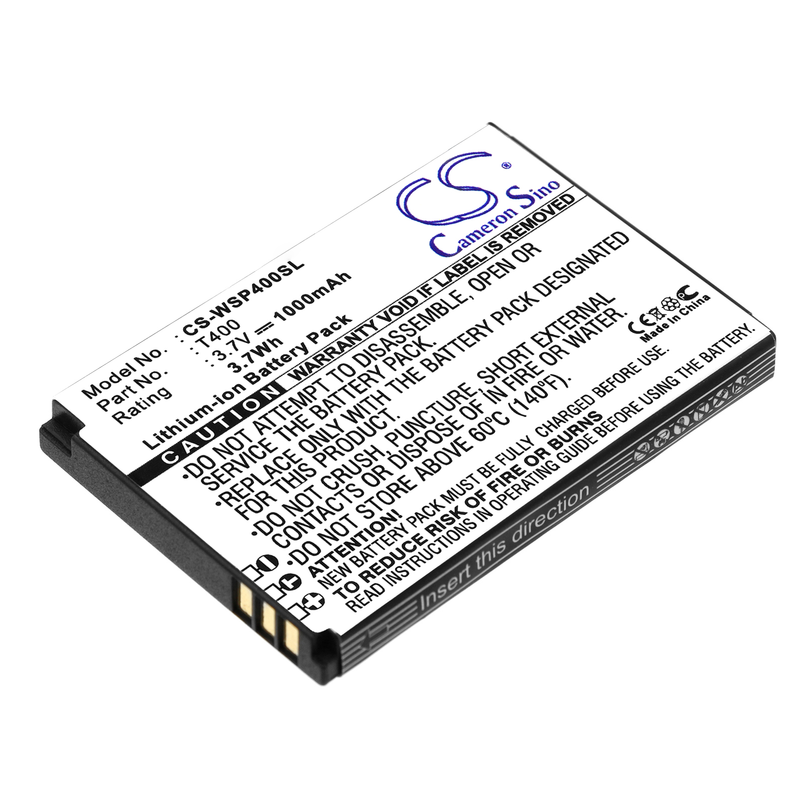 Swissvoice MP40 T400 T600 Replacement Battery 3.7V 1000mAh