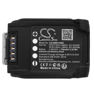 Zebra BT-000397 BT-000398 Replacement Battery 730mAh