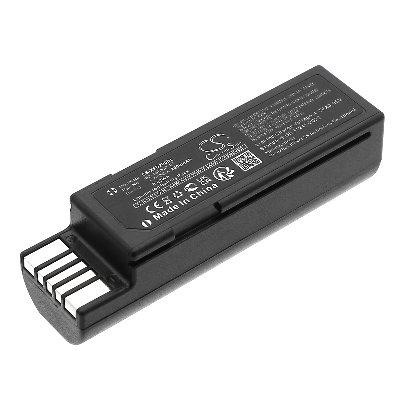 Zebra RFD2000 82-166537-01 Replacement Battery 2600mAh