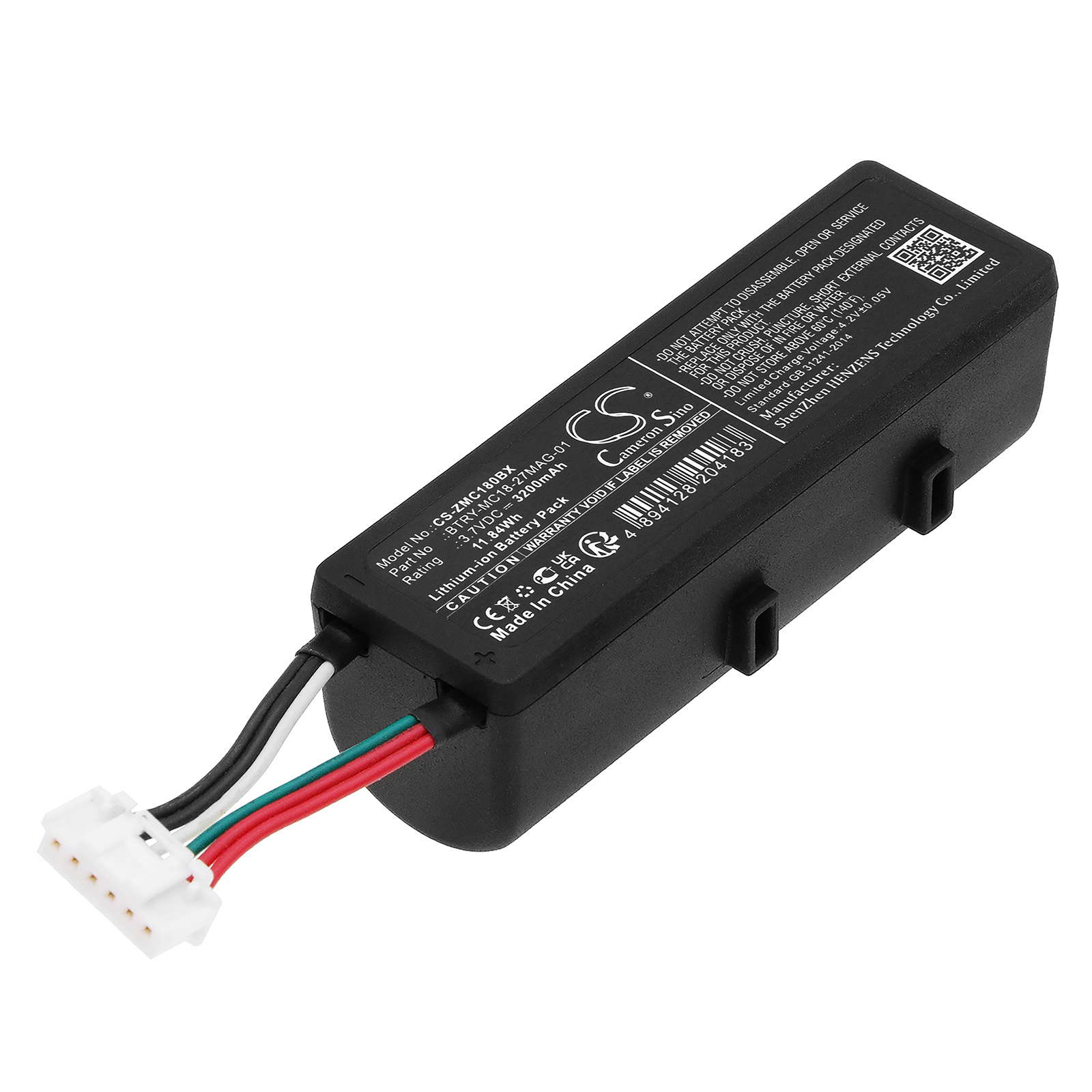 Zebra BT000374 Barcode Scanner Replacement Battery 3400mAh