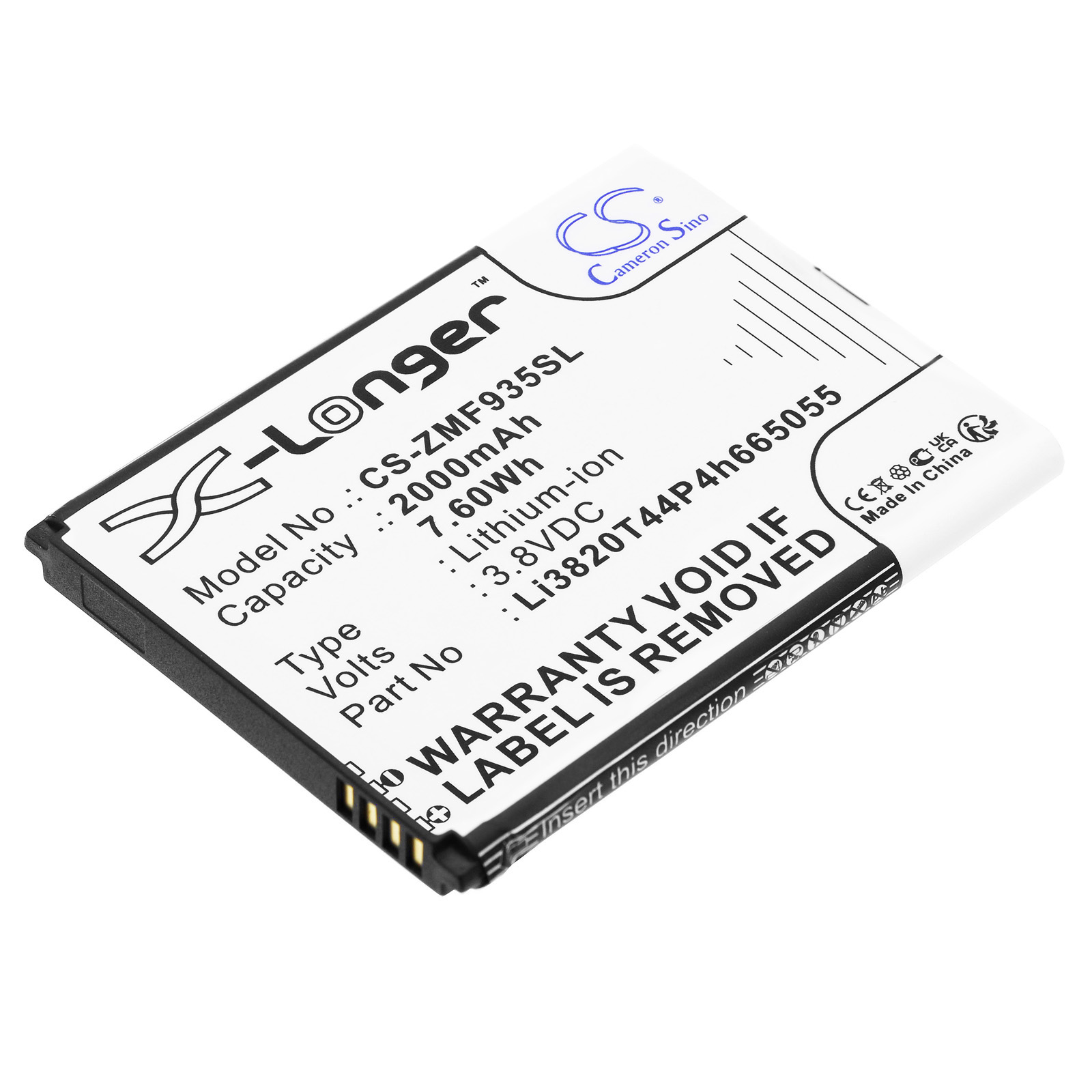 ZTE MF935 Li3820T44P4h665055 Replacement Battery 2000mAh