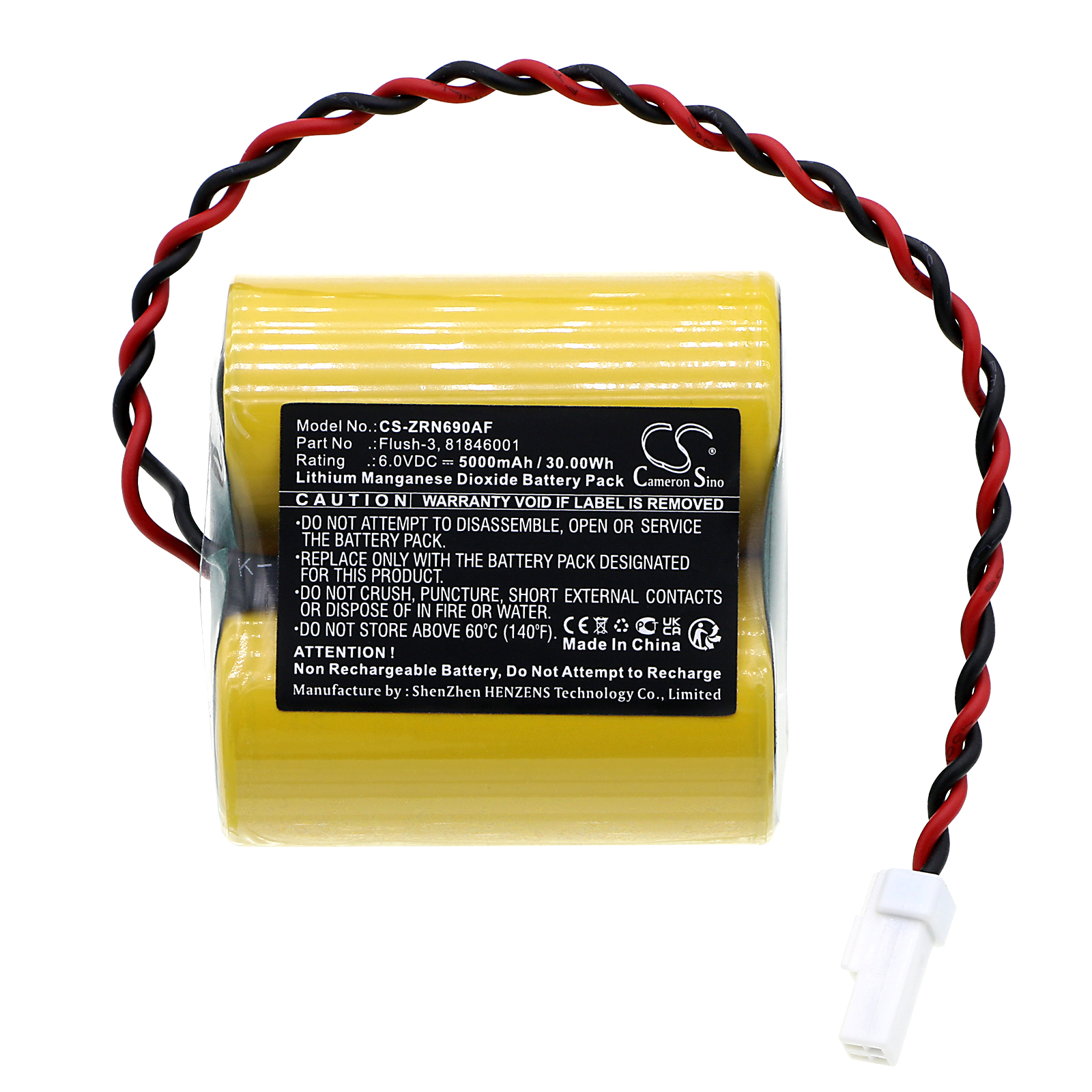 Zurn 81846001 Automatic Flusher Replacement Battery 5000mAh