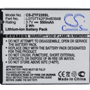BenQ 228 T60 Orange Lisbon Vodafone 227 Replacement Battery 550mAh