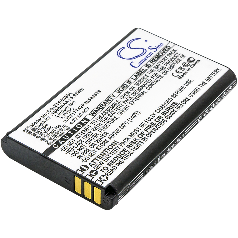ZTE R538 Li3717T42P3h583679 Replacement Battery 1600mAh