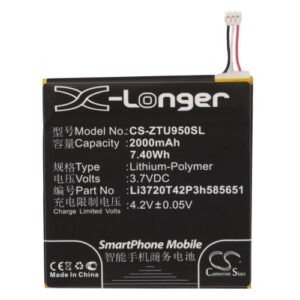 ZTE Blade Super Grand X Pro N880G U950 U960S3 V955 Replacement Battery 2000mAh