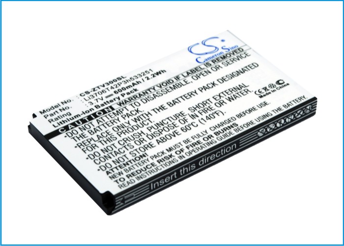 ZTE V190 V260 V270 V280 V290 V300 Replacement Battery 600mAh