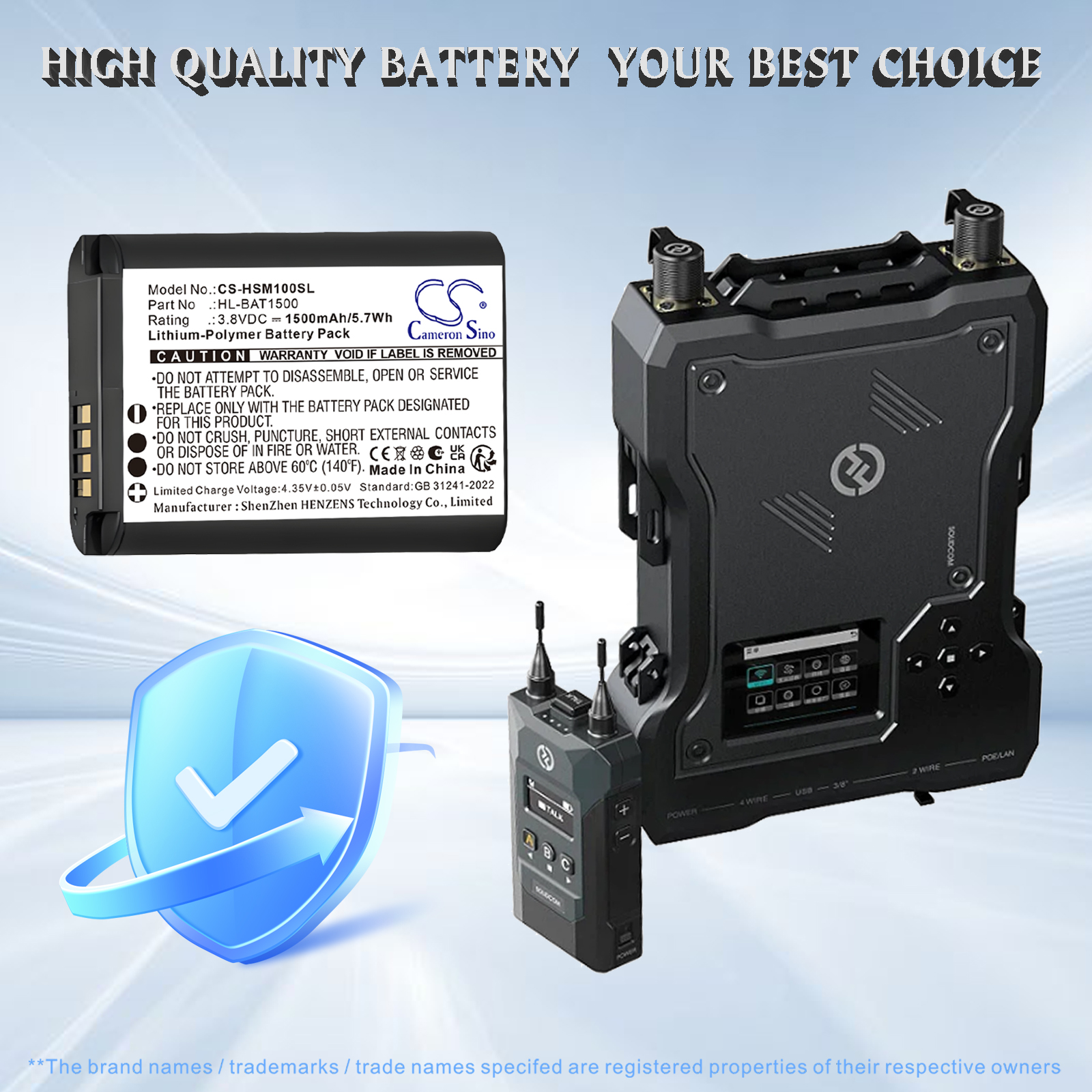 Hollyland Solidcom M1 HL-BAT1500 Replacement Battery 1500mAh