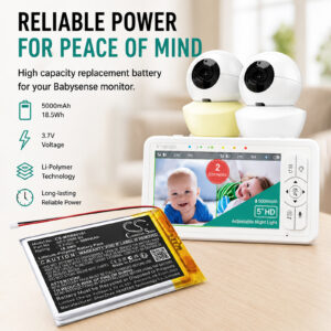 Babysense HD S2 Bonoch BBM03 Bonoch BBM05 BabyPhone Replacement Battery 5000mAh