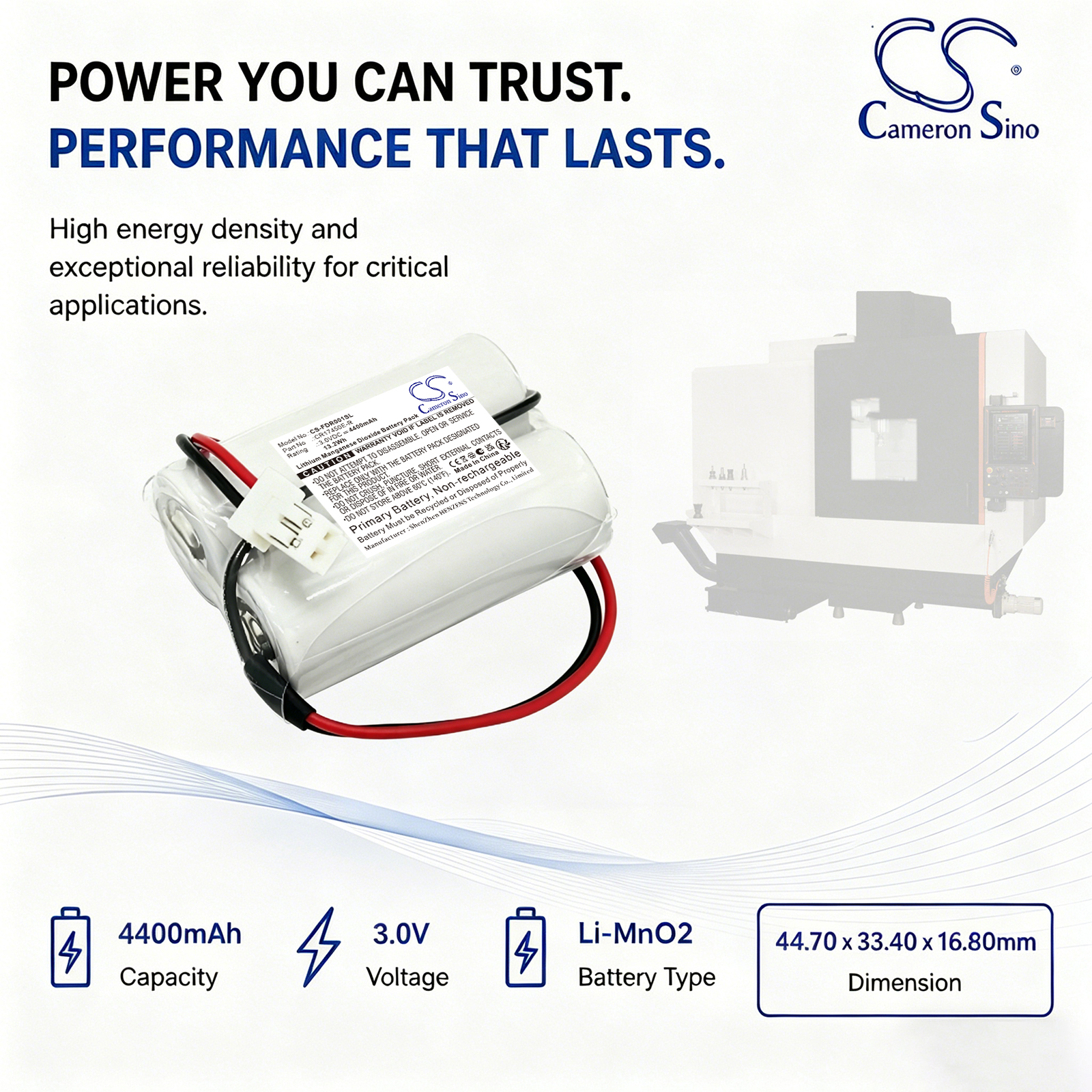 4400mAh Battery for Mazak Machine Tool PLC CNC