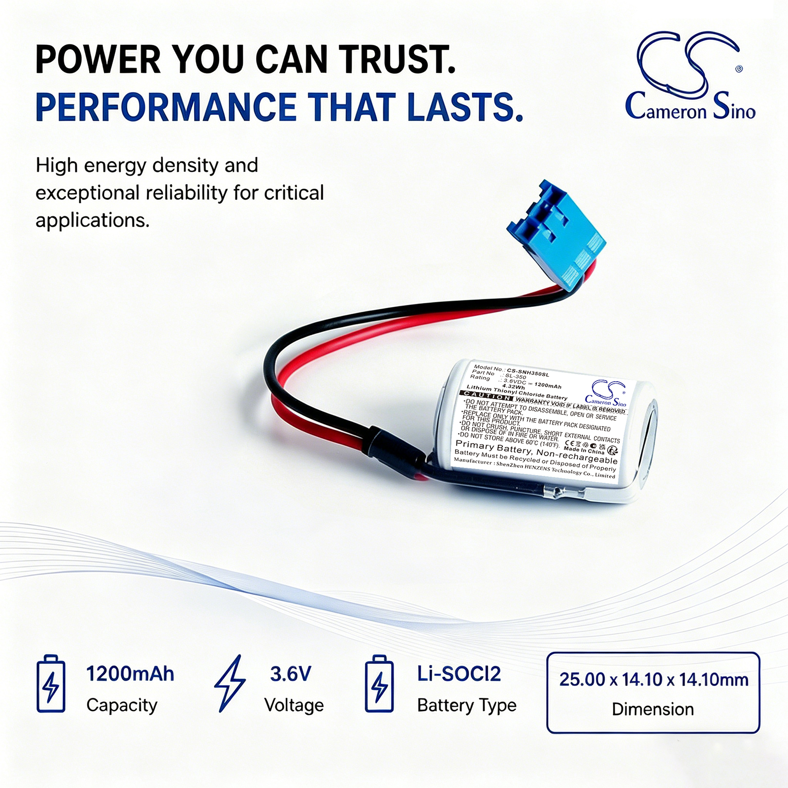 1200mAh Battery for Sonnenschein Sonnecell SL-350